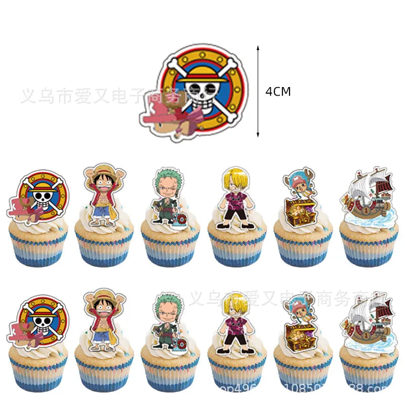 One Piece Cake Decoration Kit - Manga Character Cake Toppers