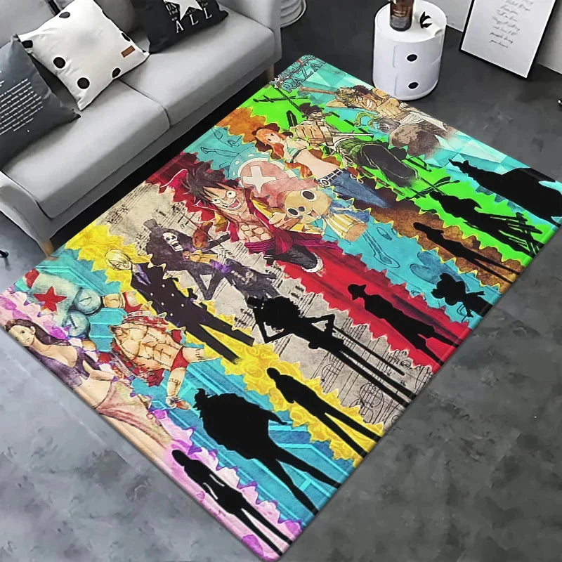 One Piece-matta – hela besättningen i ”New World”-stil (färgstark illustration)