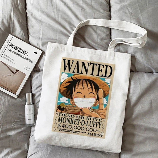 One Piece Tote Bag – Luffy Wanted Poster