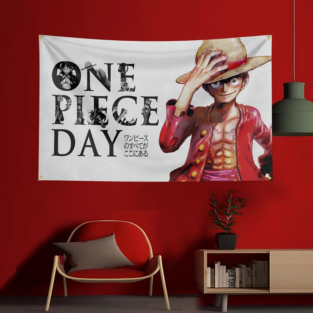 Plakat One Piece – Monkey D. Luffy „One Piece Day” (biały)