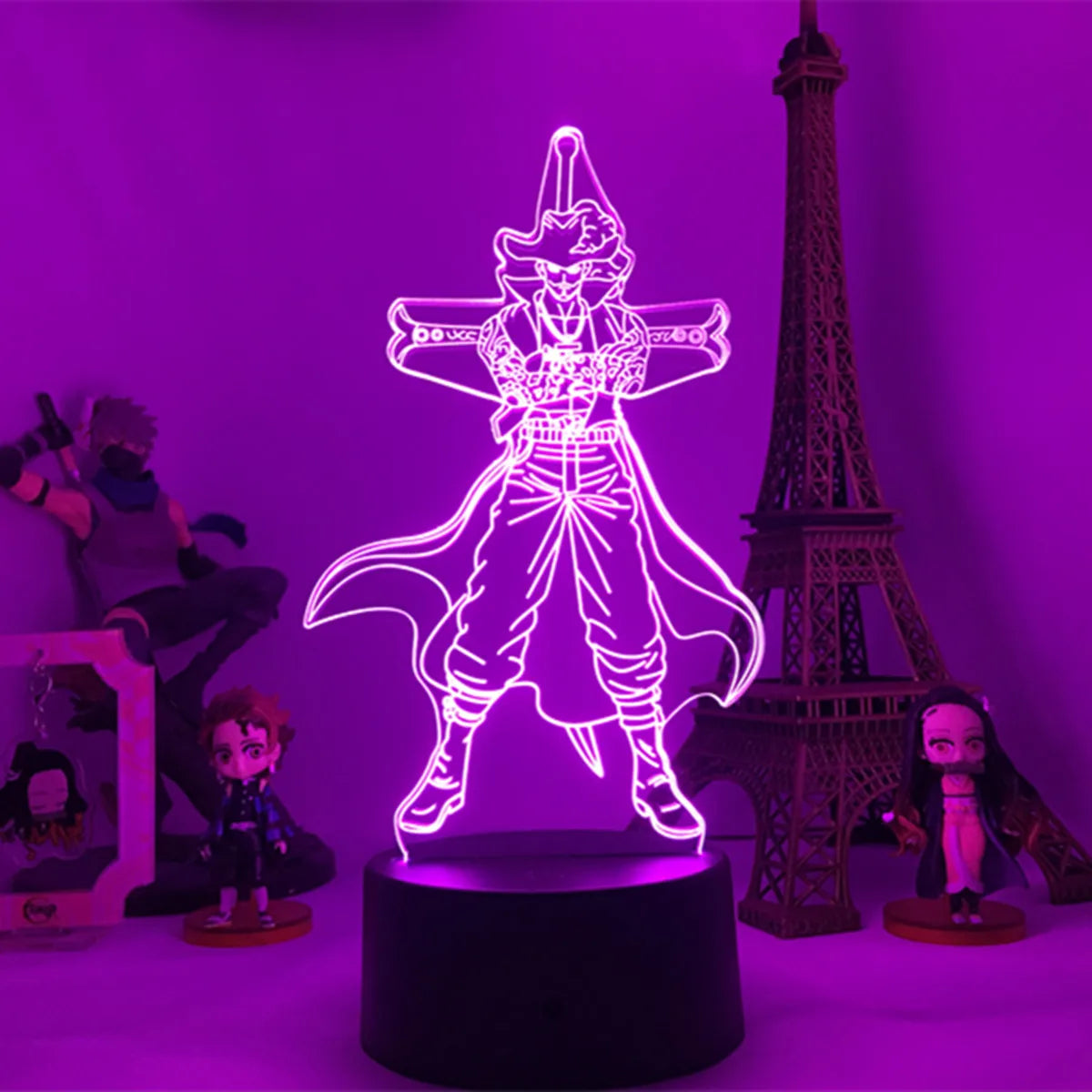 One Piece LED Night Light - Trafalgar Law Silhouette (Purple)