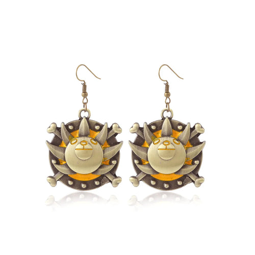 One Piece Earrings - Thousand Sunny Gold Emblem