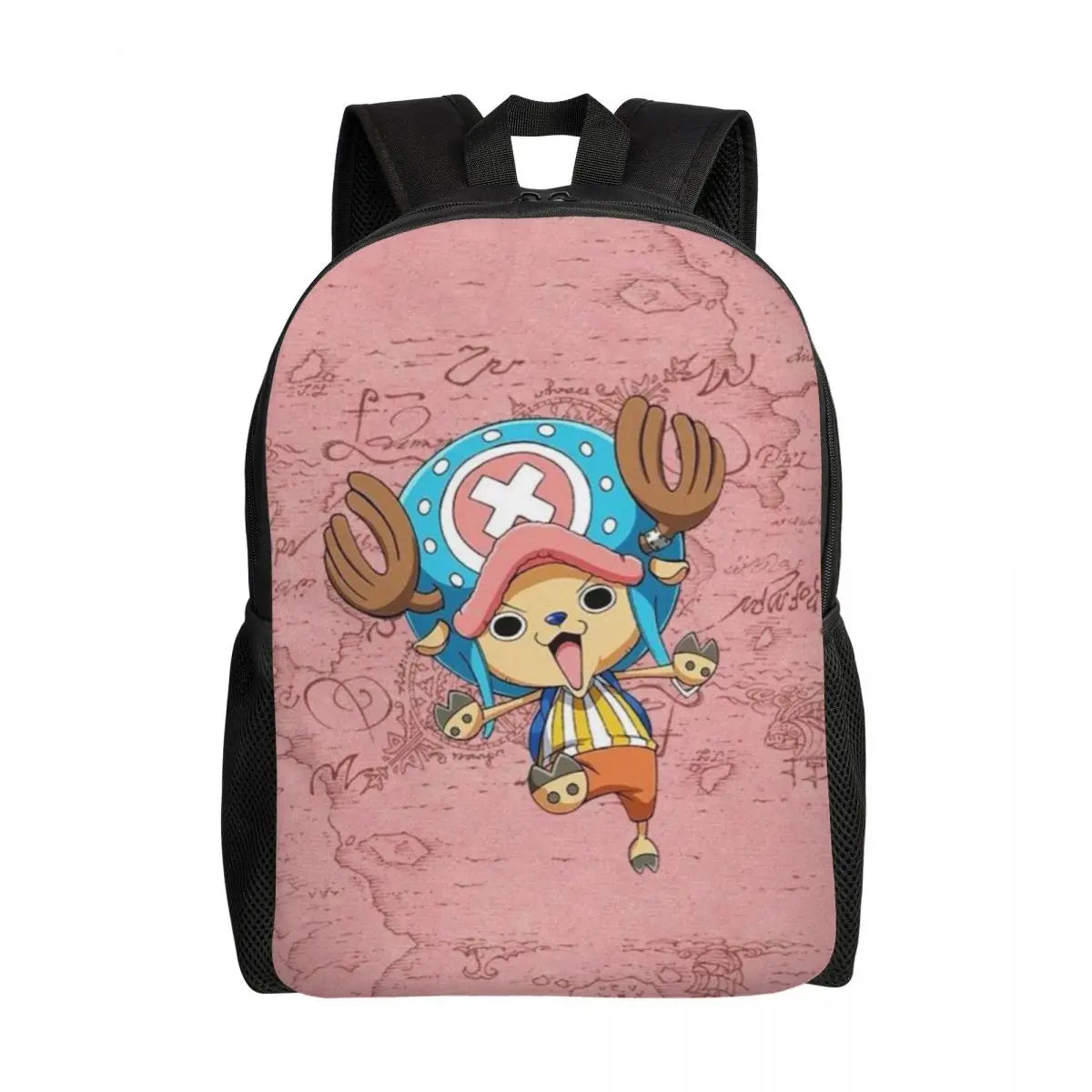 Plecak Tony Tony Chopper One Piece – teksturowane różowe tło
