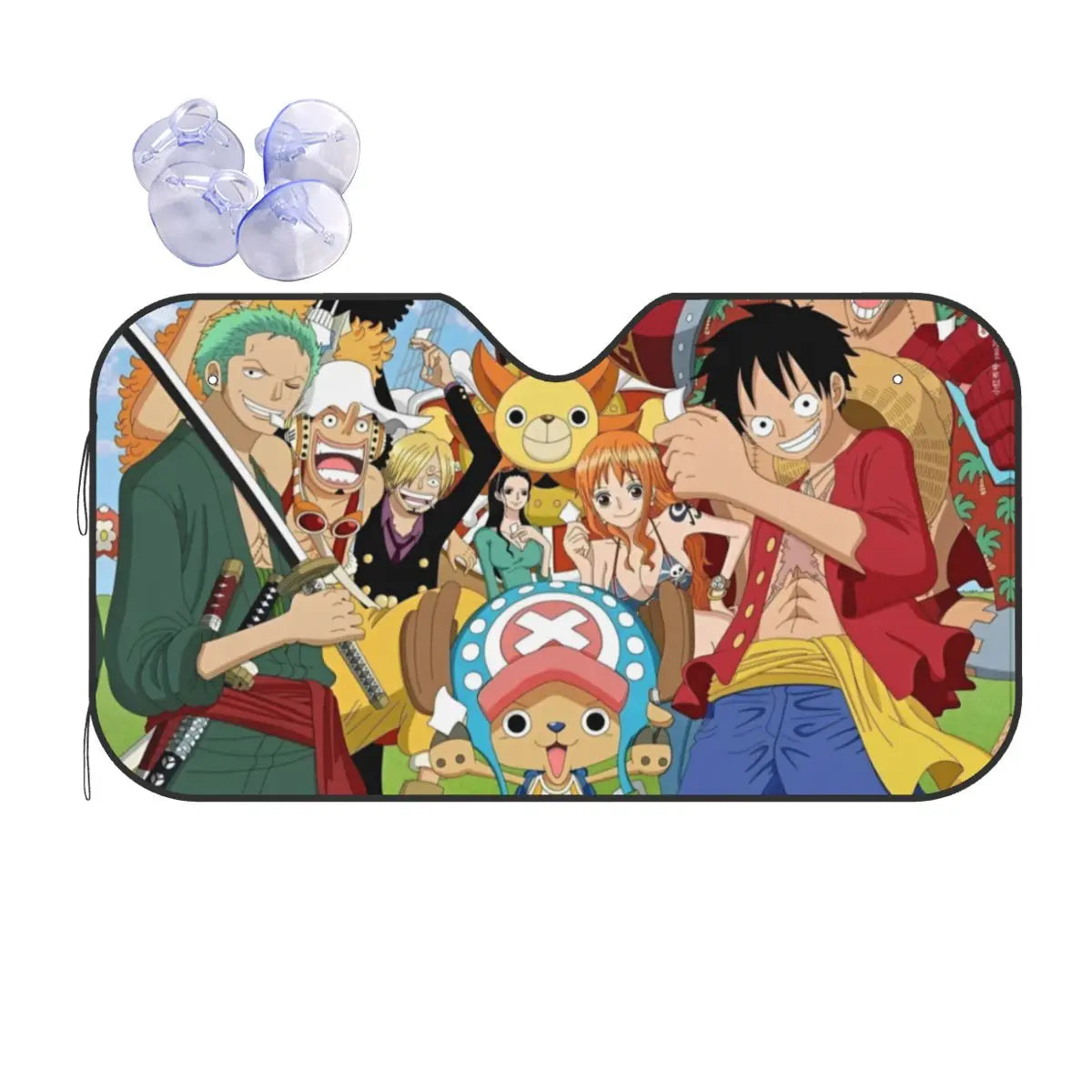 One Piece-bilsolskydd – Mugiwara-besättningen på havet