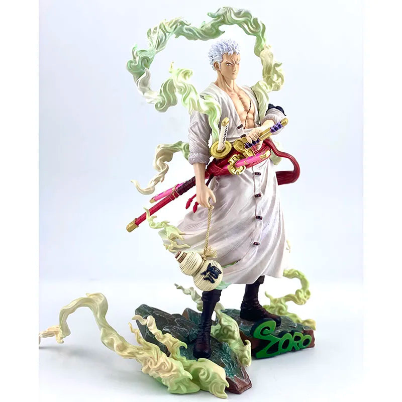 One Piece-figur – Roronoa Zoro (gröna effekter) (36cm)