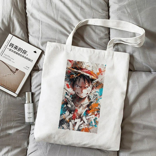 Torba typu tote One Piece – Intensywny portret Luffy’ego