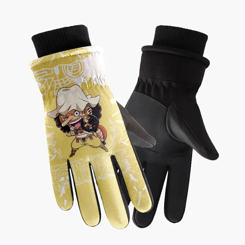 One Piece Gloves – Usopp Yellow Illustration