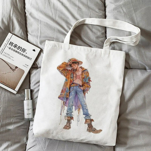 Torba typu tote One Piece – Ilustracja Luffy’ego w stylu przygodowym