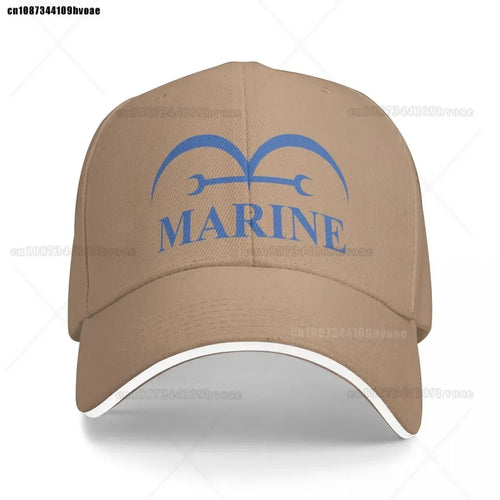 One Piece Marine-keps – beige / sandfärgad (broderad logotyp)