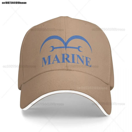 One Piece Marines Cap - Beige / Sand (Embroidered Logo)