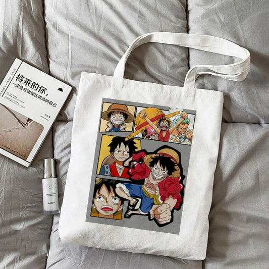 Torba typu tote One Piece – Kolaż postaci chibi