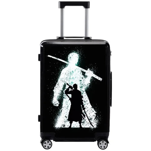 One Piece Suitcase - Zoro Roronoa Swords Silhouette (Black)