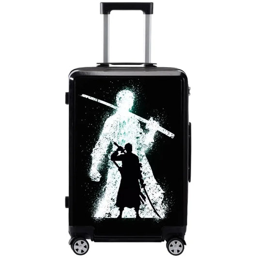 One Piece Suitcase - Zoro Roronoa Swords Silhouette (Black)