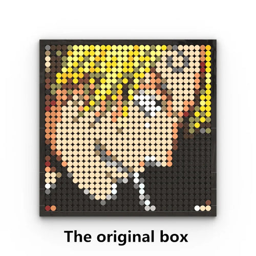 Mozaikowy obraz pixel art One Piece – Portret Roronoa Zoro (klocki)