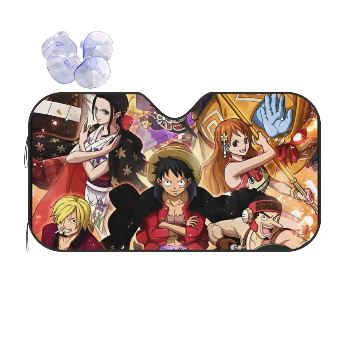 One Piece Car Sunshade - Full Crew Battle Scene