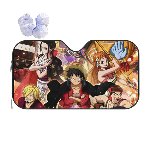 One Piece Car Sunshade - Full Crew Battle Scene