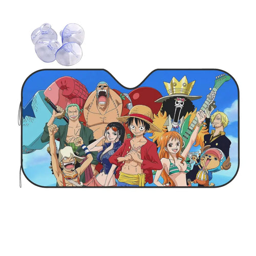 Bilsolskydd One Piece – Mugiwara-gänget blickar mot horisonten