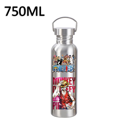 One Piece 750ml Water Bottle – Luffy & Crew Colorful Version