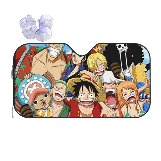 One Piece Car Sunshade - Full Crew Illustration (Side)