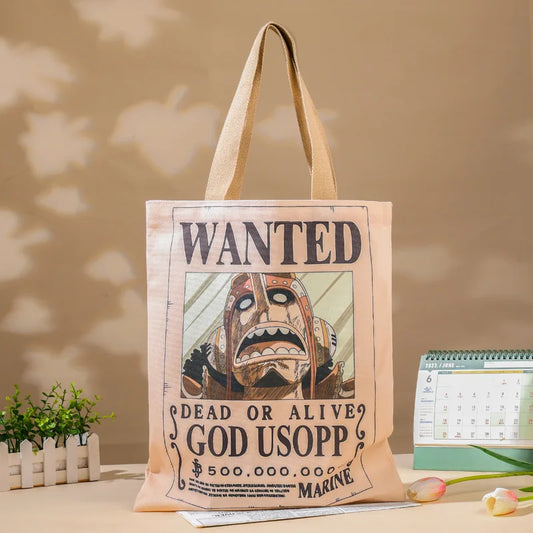 Torba typu tote One Piece – list gończy za legendarnym Godem Usoppem