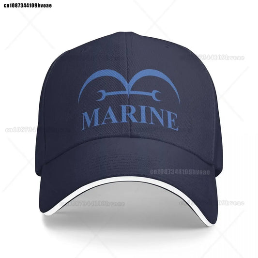 One Piece Marines Cap - Navy Blue (Embroidered Logo)
