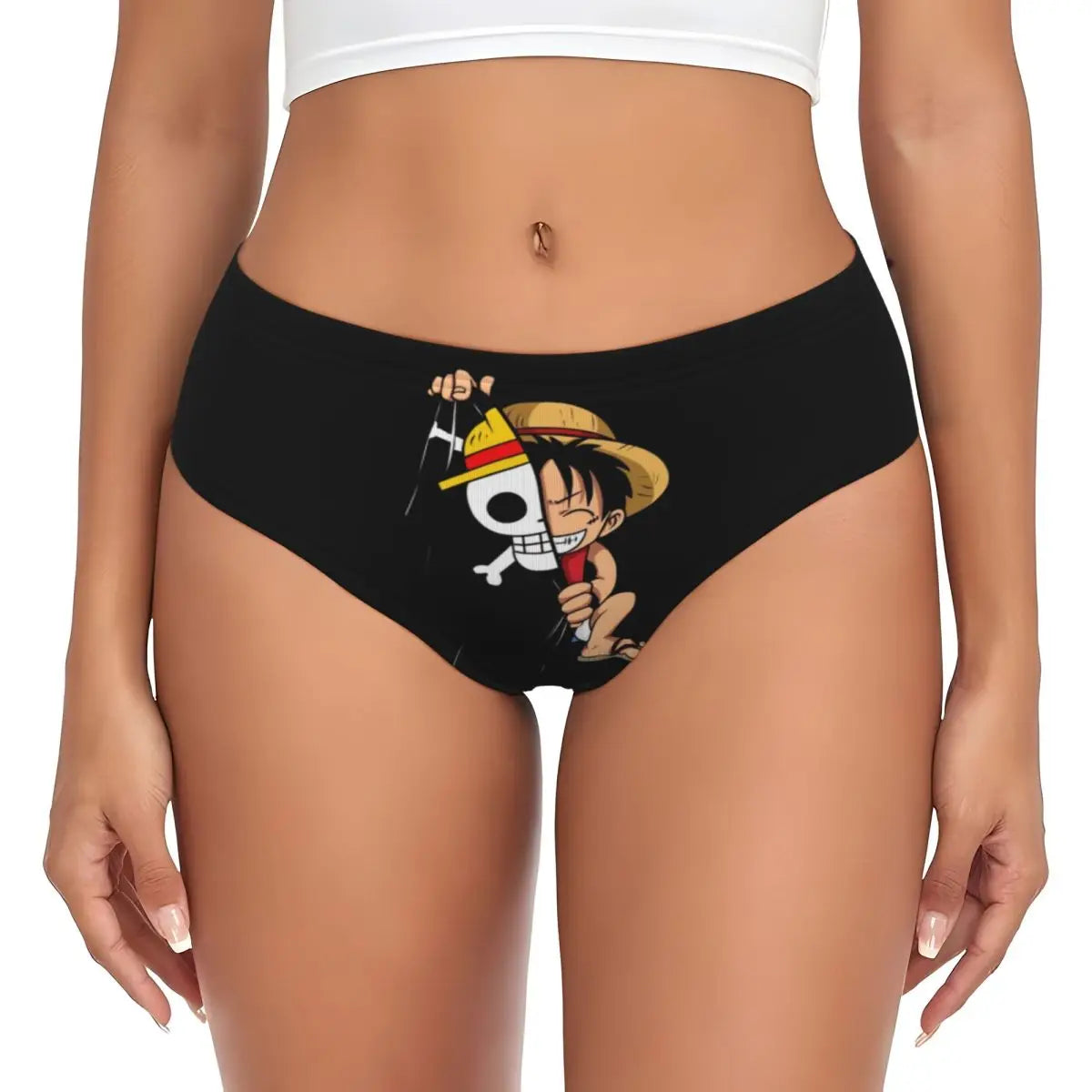 One Piece Briefs – Monkey D. Luffy Portrait (Black)