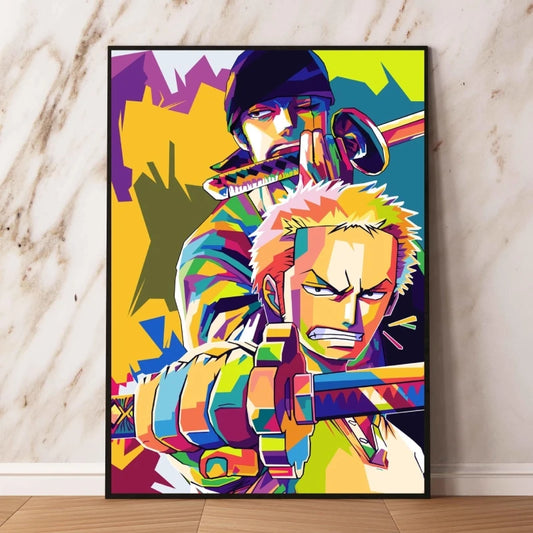 Obraz pop-art One Piece – Duet Zoro (Kolorowy)
