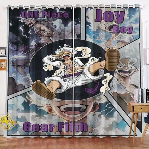 One Piece Curtain - Luffy Gear 5 "Joy Boy" (HD Artistic Illustration)