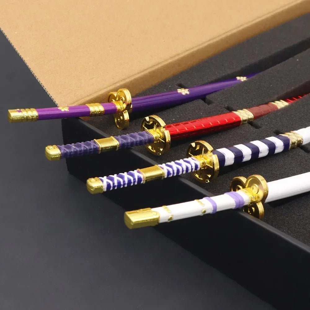 One Piece-sabel - Set med 4 katanasvärd av Roronoa Zoro (Vapensamling)