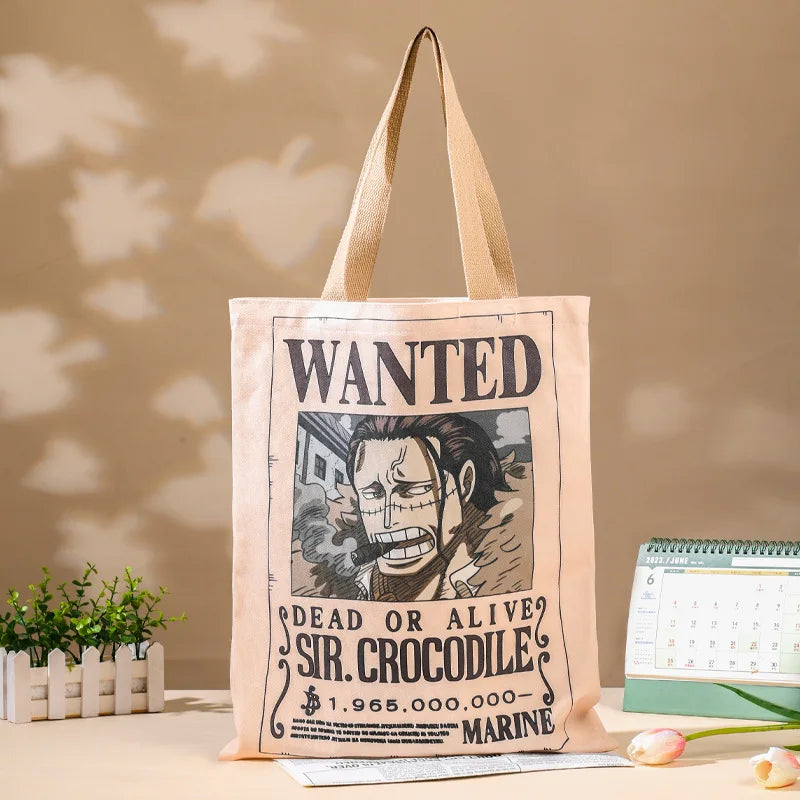 One Piece Tote Bag – Vintage Crocodile Wanted Poster