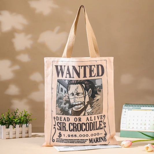 One Piece Tote Bag – Vintage Crocodile Wanted Poster