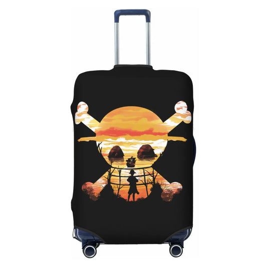One Piece Suitcase Cover - Jolly Roger Skull & Crossbones