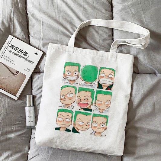 One Piece Tote Bag – Zoro Expression Heads