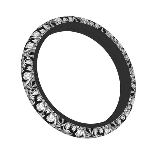 One Piece Steering Wheel Cover – Panoramic Black-and-White Manga