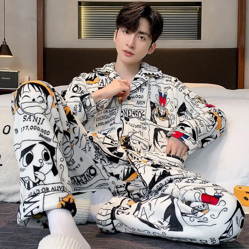 One Piece “Doodles” Pajamas - Crew Illustrations Sleepwear Set