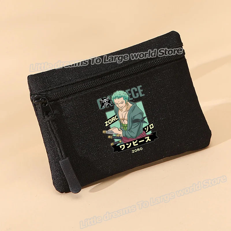 Portmonetka One Piece – Roronoa Zoro, minimalistyczna czerń