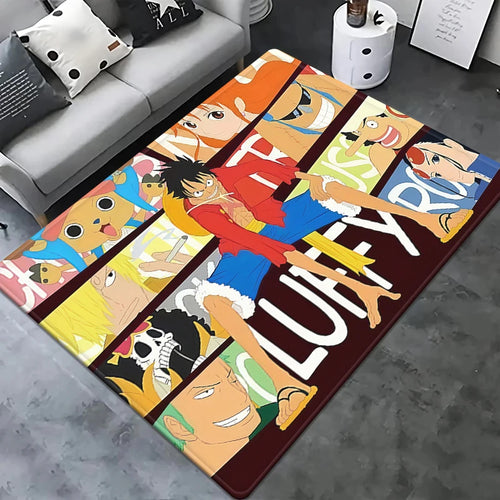 One Piece Rug - Festive Scene with Chopper and Luffy (Cartoon Style)