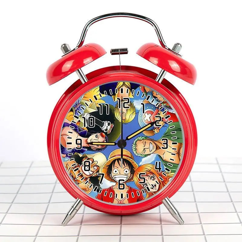 Retro budzik One Piece – załoga Mugiwara (czerwony model)