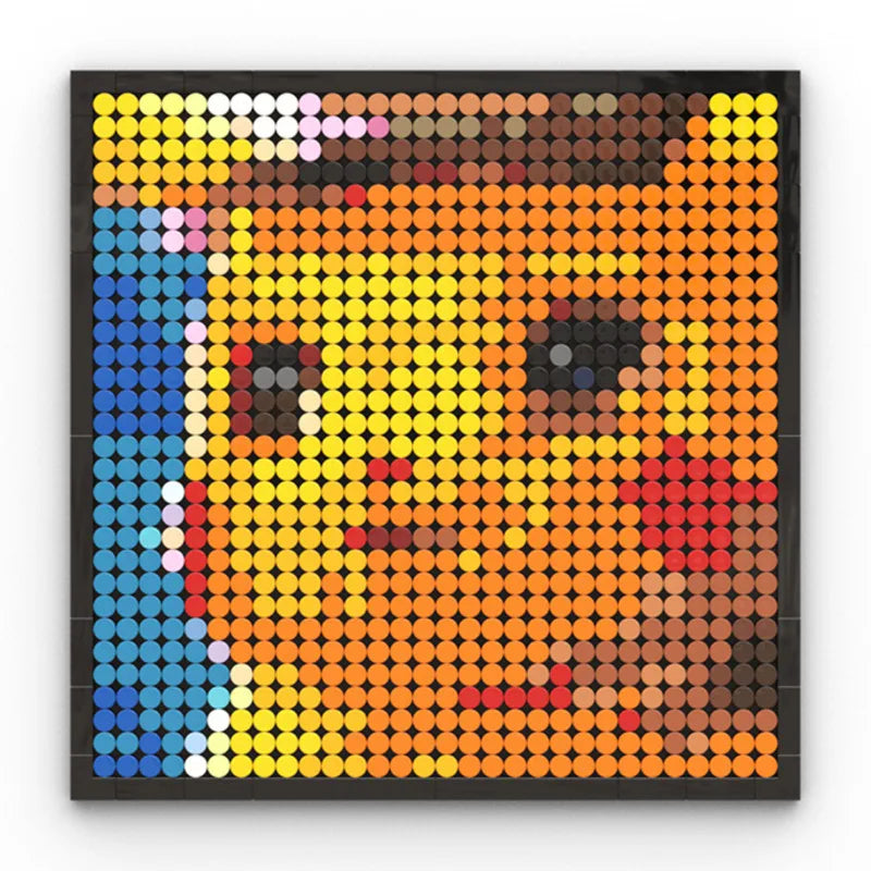Mozaikowy obraz pixel art One Piece – Portret Roronoa Zoro (klocki)