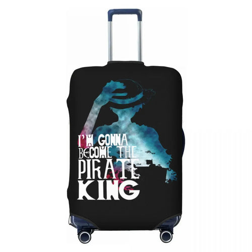 One Piece Suitcase Cover - Pirate King Luffy Silhouette (Black)