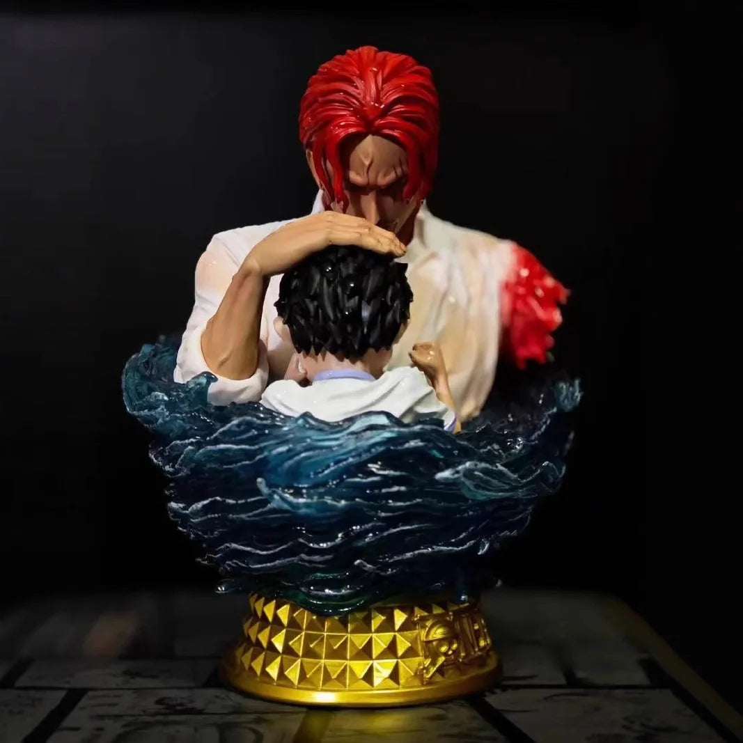 One Piece-byst – Shanks den Rödhårige och Luffy (avskedsscenen)