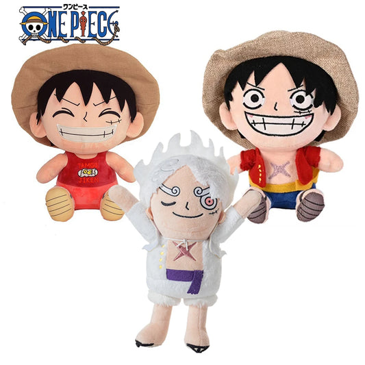 One Piece-mjukisdjursset – Luffy Gear 5 och Monkey D. Luffy i chibi-stil