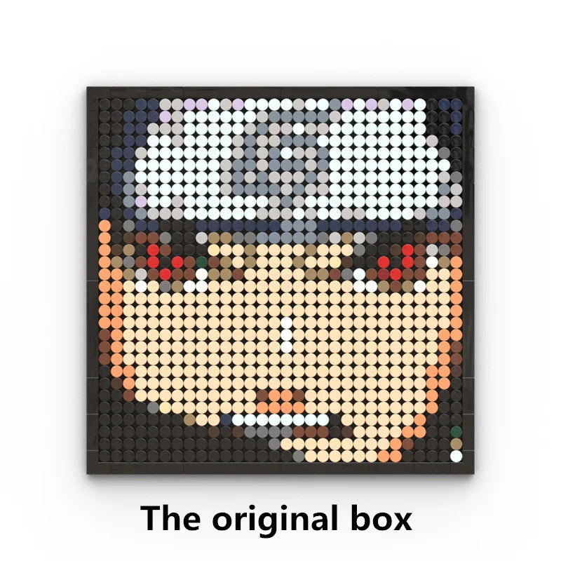 Mozaikowy obraz pixel art One Piece – Portret Roronoa Zoro (klocki)