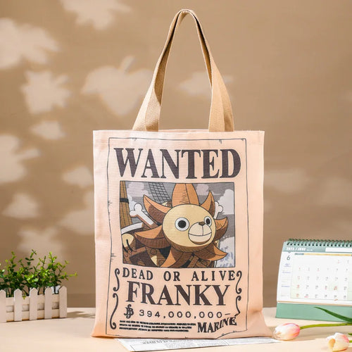 One Piece Tote Bag – Franky, Cyborg Wanted Poster