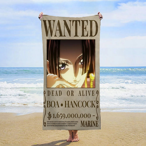 One Piece Beach Towel - Wanted Boa Hancock (Pirate Empress)