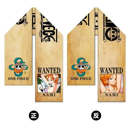 Szalik One Piece – Uśmiechnięta Nami z plakatu „Wanted”