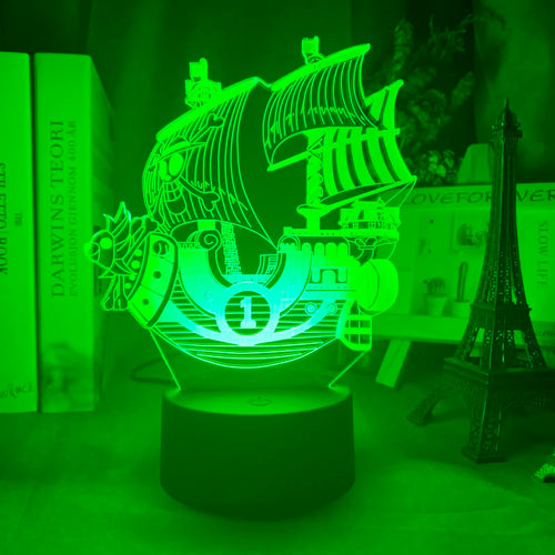 One Piece LED Lamp - Thousand Sunny Ship (Green)
