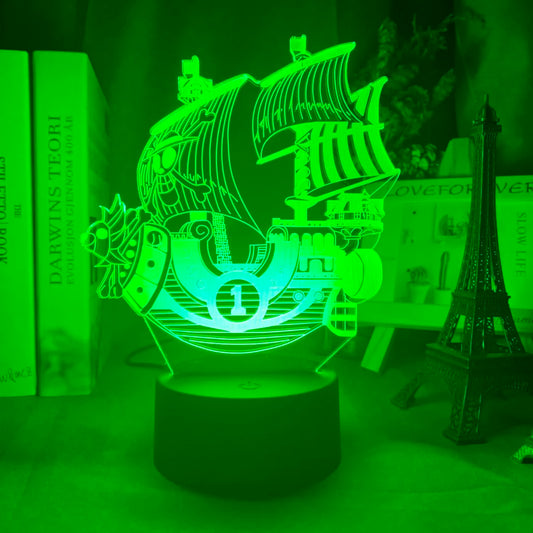 One Piece LED Lamp - Thousand Sunny Ship (Green)