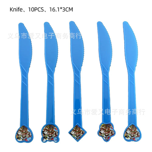 Set of 5 One Piece Knives - Birthday Table Decoration