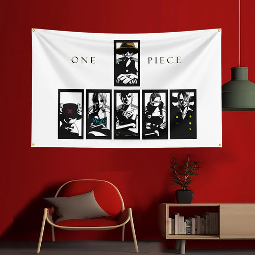 One Piece Poster - Crew Black & White Portraits